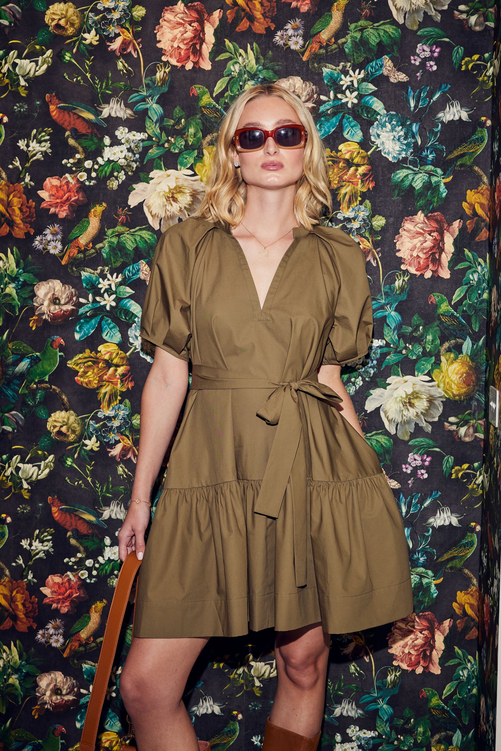 Joan Mini Dress Khaki