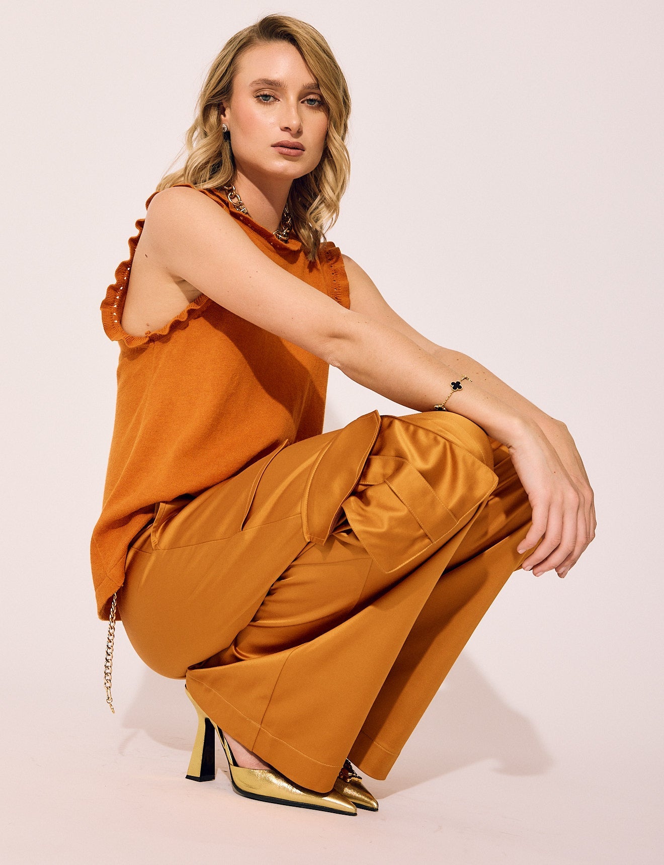 Black criss cross top