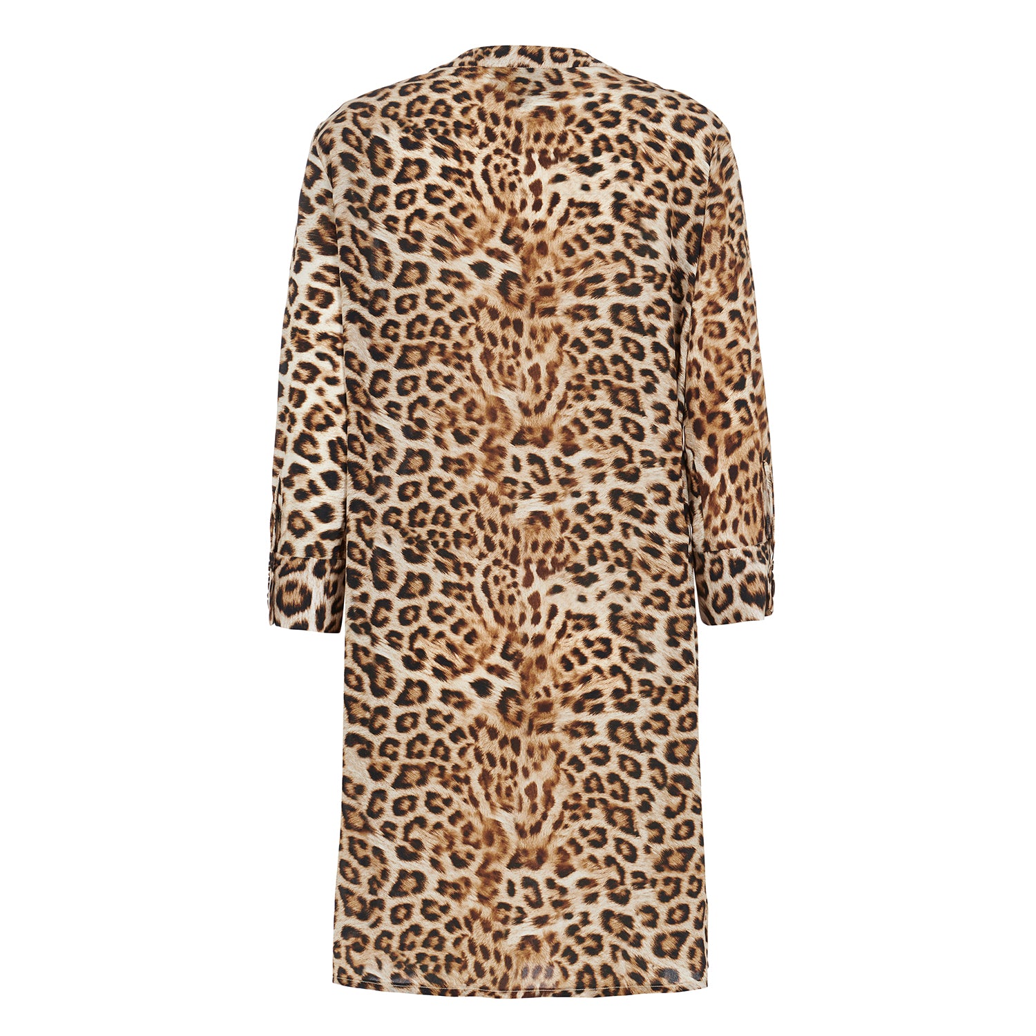 Silk Shirt Dress in Leopard.