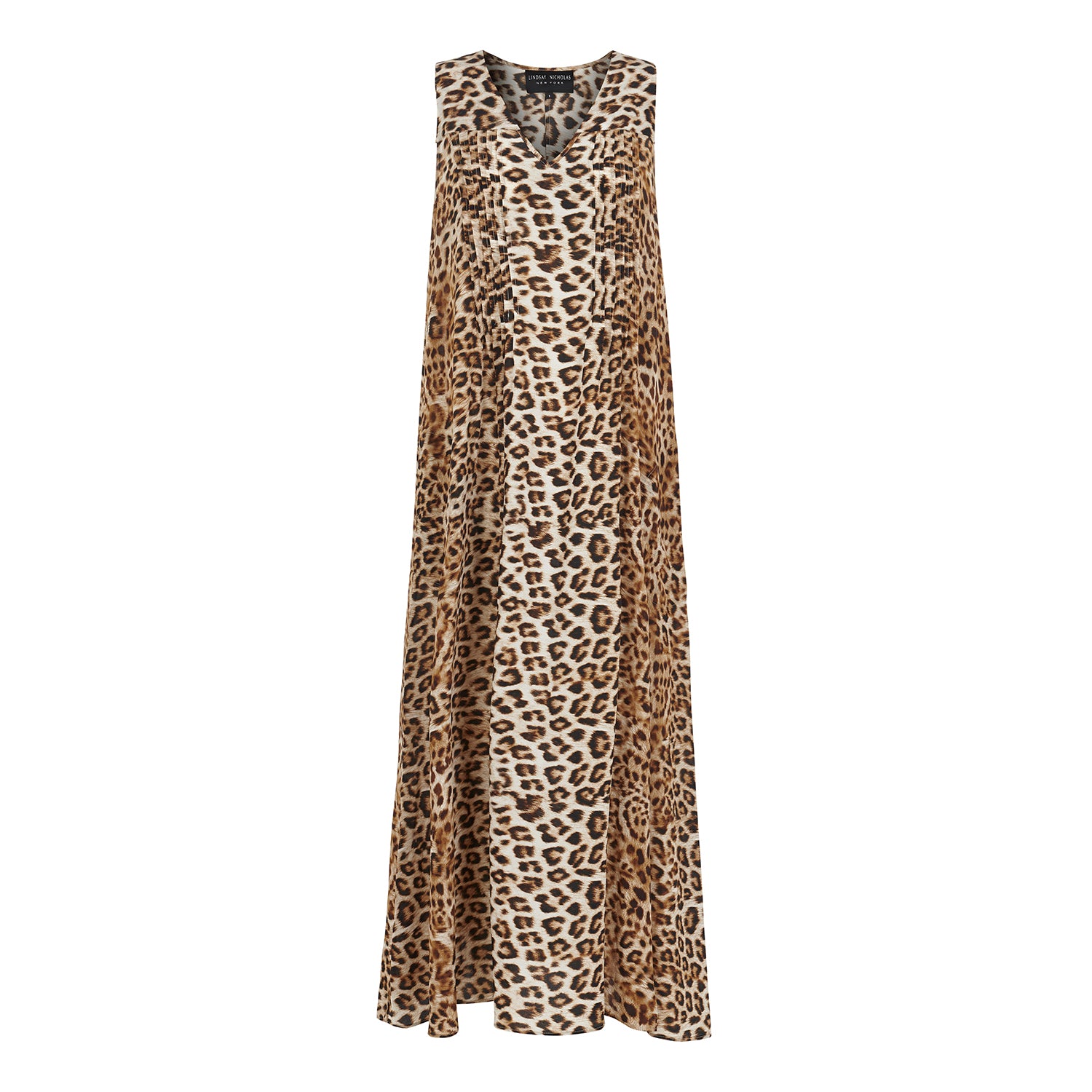 Maxi Dress in Leopard Silk.